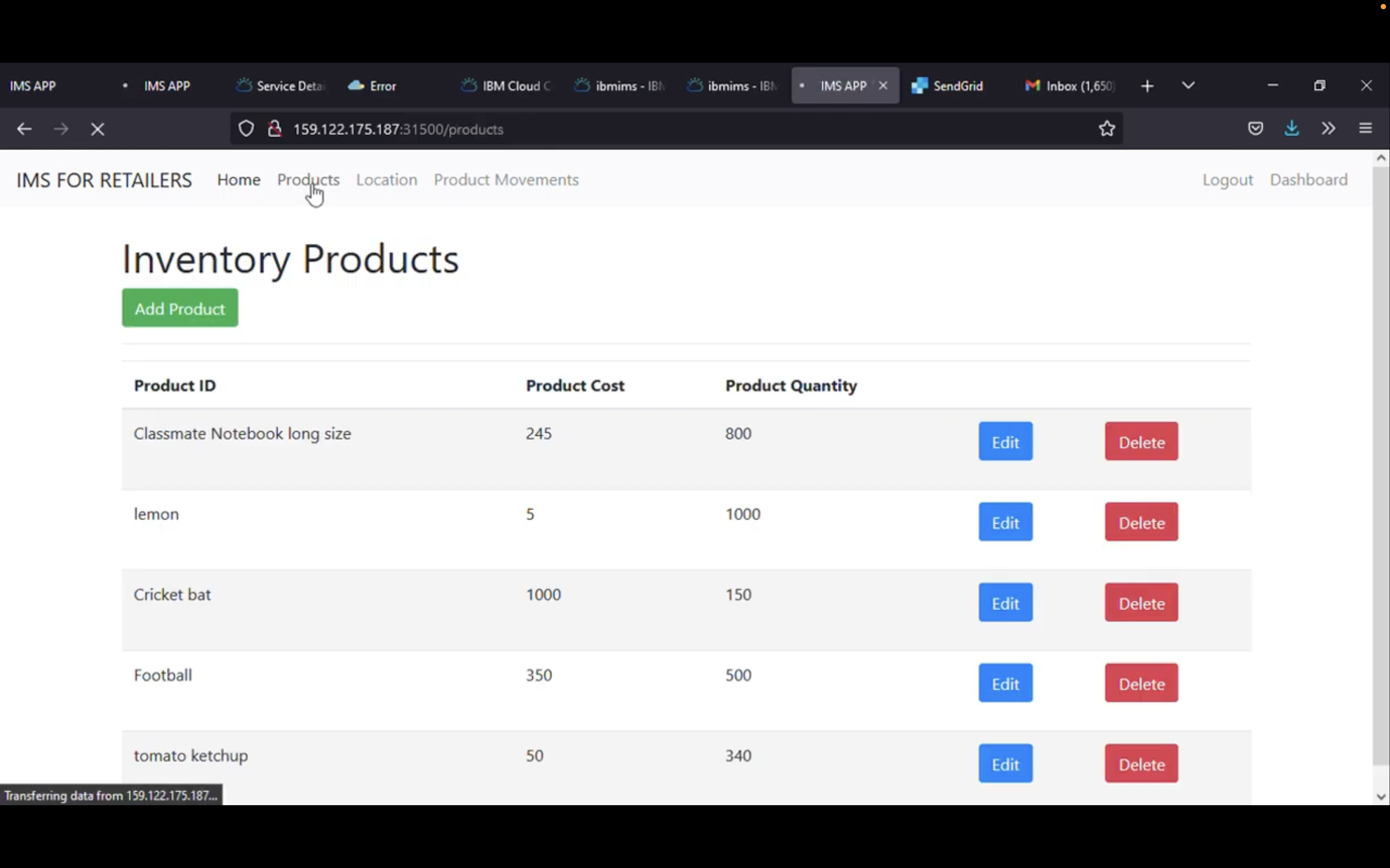 
Inventory Management System for retailers